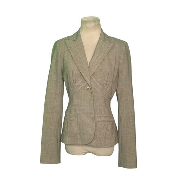 Laundry by Shelly Segal beige one button blazer size 6 - Picture 1 of 12